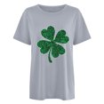 thumbnail image 2 of TopLLC St. Patrick's Day Patricks Day Chemises pour Femmes Hauts de Sarrau St Patricks Day Mode pour Dames St. Imprimé Manches Courtes Col Rond Chemise Femme Décontractée Ample, 2 of 4