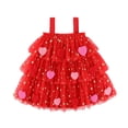 thumbnail image 1 of Liyamei Robe Sans Manches pour Filles Tout-Petits Fête de Vacances Robe en Maille à Étages Robes de Danse Princesse, 18-24 Mois, 1 of 3