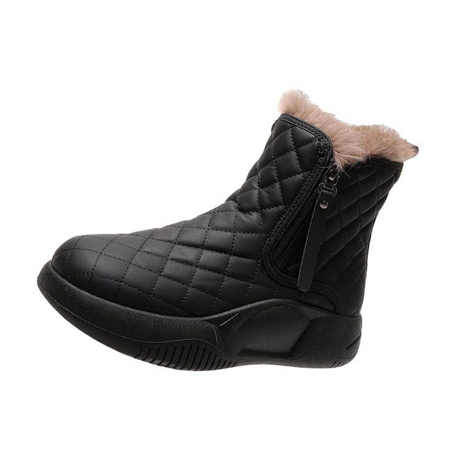 Bottes d'Hiver pour la Neige Doublées Chaudes Courtes de Travail Randonneur Randonnée Sentier Bottes Mode pour Randonnée Randonneur Hiver 37 Noir