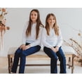 thumbnail image 3 of Unizone Uniforms Girls Long Sleeve Polo Shirt (X - Large, White), 3 of 4