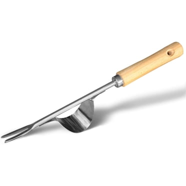 Betus Manual Hand Weeder - Bend-Proof Leverage Base for Super Easy Weed Removal & Deeper Digging - Sturdy Chrome Plated Steel - Compact Garden Weed Puller Tool for Yard Lawn and Farm