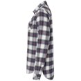 thumbnail image 3 of Chemise en Flanelle à Manches Longues Teinte en Fil pour Femmes, G, Bleu Blanc, 3 of 5