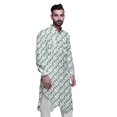 thumbnail image 3 of Atasi Kurta Asymétrique en Rayonne pour Homme, Kurta Chemise Longue Décontractée Imprimée, 3 of 6