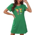 thumbnail image 4 of Tnhcen Grande Taille Tenue de Détente Décontractée – Robe de Nuit à Col Rond et Manches Courtes avec Imprimé Amusant Douce 95 % Polyester 5 % Élasthanne P-2TG pour Usage Quotidien, 4 of 7