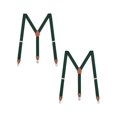 thumbnail image 1 of Buyless Fashion Leather End 2 Pack Suspenders for Men - 48" Elastic Adjustable Straps 1" - Y Shape, 1 of 7