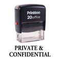 thumbnail image 1 of Printtoo Self Inking Rubber Stamp Office Stationary PRIVATE & CONFIDENTIAL Stamp-Black, 1 of 2