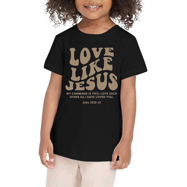 PMVFHDE T-Shirts Graphiques pour Fille T-Shirt Graphique Fille T-Shirt Mignon pour Filles Hauts d'Été Habillés pour Filles T-Shirts Graphiques T-Shirt à Imprimé Graphique pour Fille Col Rond Manches Courtes T-Shirts Été Noir, 5-6 Ans