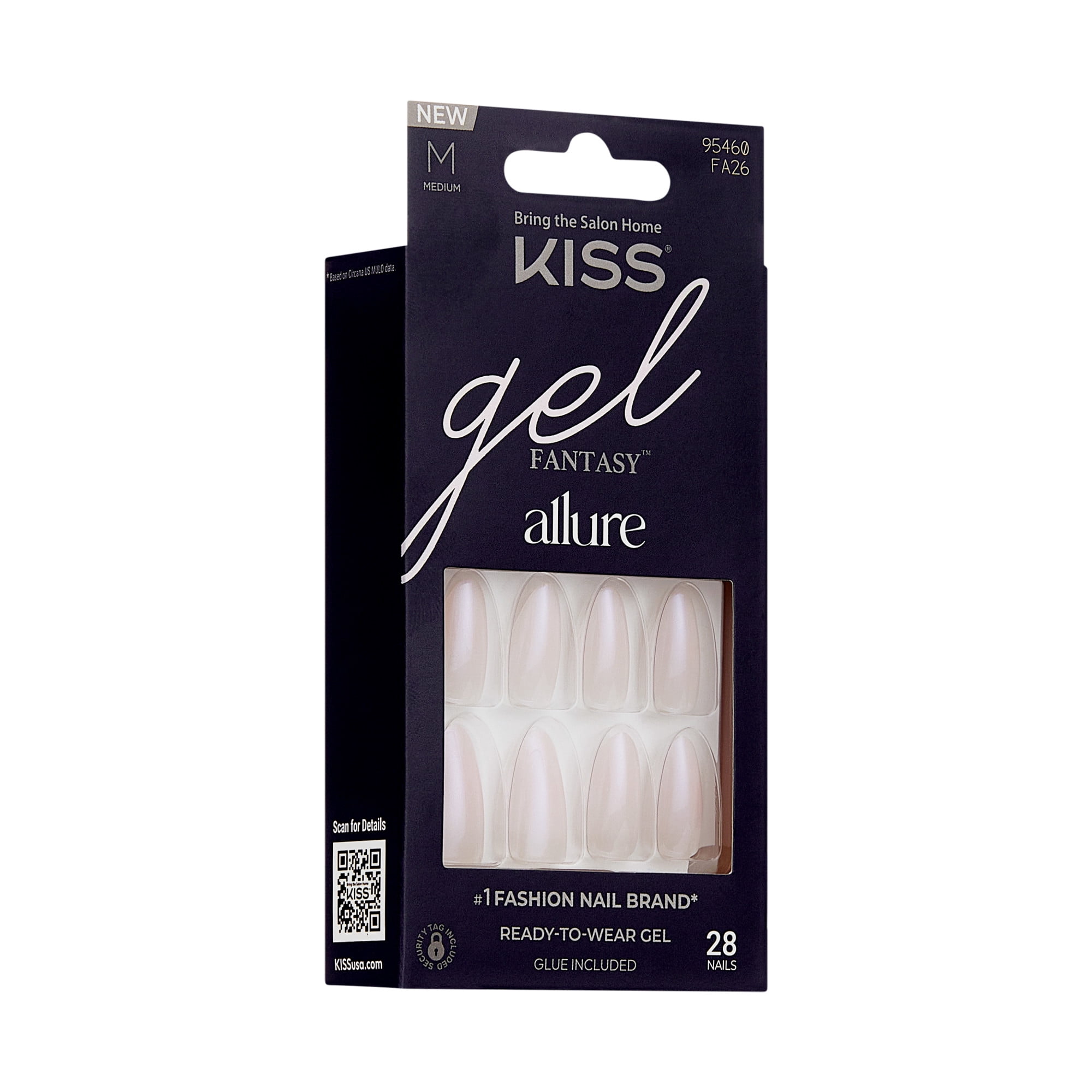 KISS Gel Fantasy Allure - Espace, Rose, Amande, Moyen