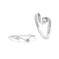 thumbnail image 2 of 1/2ct Twist Diamond Engagement Wedding Ring Set 14K White Gold, 2 of 4