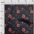 thumbnail image 2 of oneOone Cotton Flex Red Fabric Floral Retro Sewing Craft Projects Fabric Prints By Yard 40 Inch Wide, 2 of 5