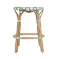 thumbnail image 4 of Butler Specialty Company Ballito 24 in. Seat Height Oval Rattan Counter Stool - White and Green, 4 of 8