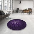 thumbnail image 4 of Ahgly Company Machine Washable Indoor Rectangle Transitional Deep Purple Area Rugs, 8' x 12', 4 of 7
