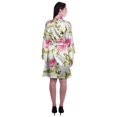 thumbnail image 4 of Moomaya Printed Womens Kimono Sleeve Robes Satin Silk Getting Ready Bridal Robe Coverup, 4 of 7