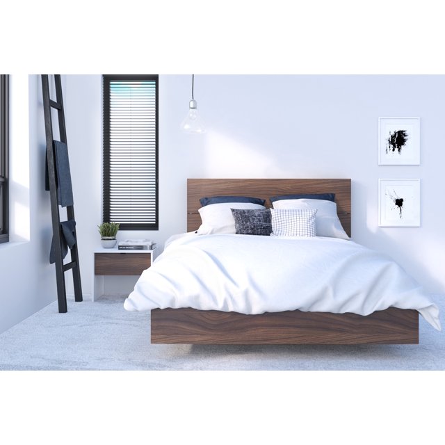 Nexera Ensemble de Chambre 3 Pcs avec Cadre de Lit, Blanc, Complet