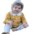 thumbnail image 3 of Baby Girl Long Sleeve Floral Romper, 3 of 5