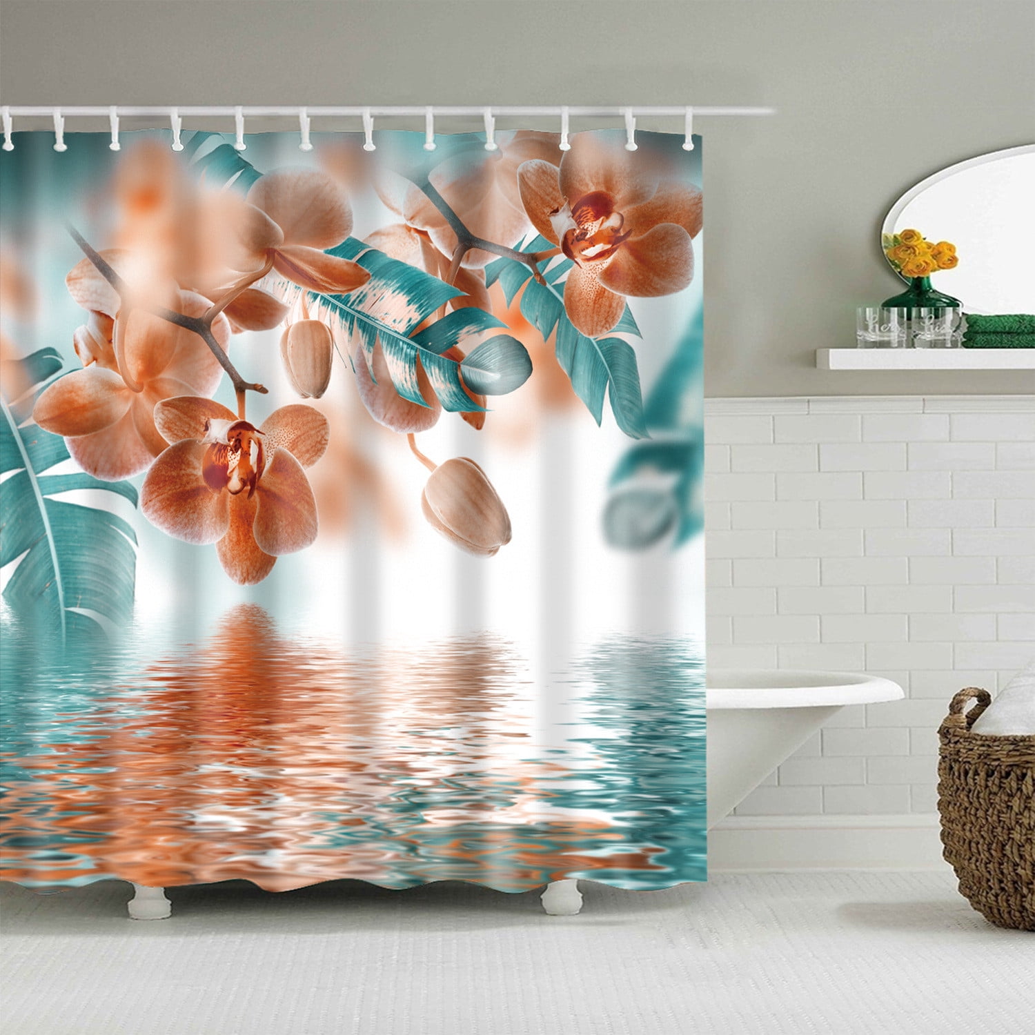 Aidoshy Various Patterns Shower Shower Curtain Bathroom Shower Curtain Digital Printing Polyester Shower Curtain Shower Curtain Liner Bathroom