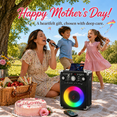 thumbnail image 2 of JYX Karaoke Machine with 3 Microphones, Bluetooth Speaker with FM Radio, LED Light Show, Singing Machine Home Karaoke System for Party, 2 of 9