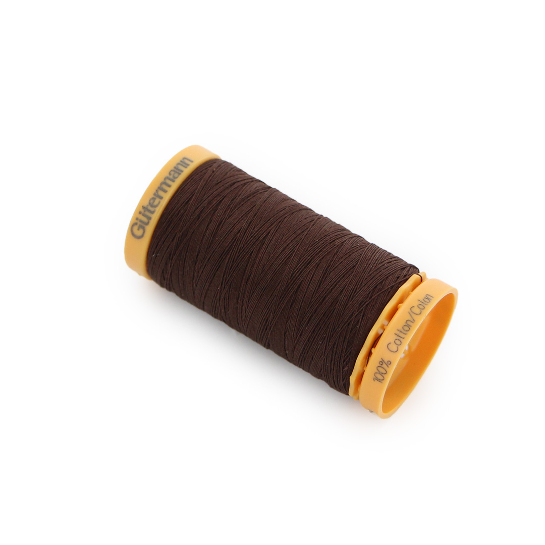 GÜTERMANN Cotton 50wt Thread, 250 m (273.4 yd), Black, Strong & Lustrous for Sewing