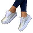 thumbnail image 1 of LSLJS Chaussures de Mode pour Femmes Bout Rond Talons Épais à Lacets Décontractées Légères Espadrilles Décontractées de Printemps, Espadrilles pour Femmes, 1 of 3