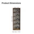 thumbnail image 3 of Madesa Armoire de Rangement Garde-Robe Placard avec 2 Portes et 4 Tablettes Utilitaires Unité d'Organisation en Bois de 23 Pouces pour Chambre - Rustique, 3 of 5