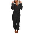 thumbnail image 4 of Combinaison Femme à Manches Longues à Capuche Pyjama Combinaison Décontractée d'Hiver Chaude Combinaison de Nuit Grande Taille Combinaison en Liquidation, 4 of 8