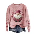 thumbnail image 1 of Zhanying Chandail d'Automne pour Femmes Col Rond Graphique Chandail pour Femmes Grande Taille Chandail Festif des Fêtes, 1 of 5