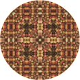 thumbnail image 1 of Ahgly Company Tapis Rond Lavable en Machine Intérieur Transitionnel Orange, 7 Pieds Rond, 1 of 7