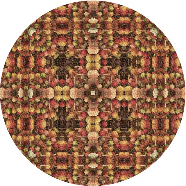 Ahgly Company Tapis Rond Lavable en Machine Intérieur Transitionnel Orange, 7 Pieds Rond