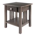 thumbnail image 1 of Winsome Stafford End Table, Oyster Gray, 1 of 9