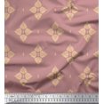 thumbnail image 1 of Soimoi Modal Satin Fabric Floral Block Printed Fabric 1 Yard 42 Inch Wide, 1 of 5