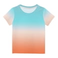 thumbnail image 1 of Plebaso T-Shirt à Manches Courtes pour Bébés Garçons Filles, Couleur Dégradée, Col Rond, Haut, Vêtements d'Été pour Bébé, 1 of 3