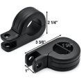 thumbnail image 3 of Krator Black 1-1/4" Engine Guard Tube Bar Footpeg Clamps Compatible with Harley Davidson Low Rider Chrome FXRC 1987, 3 of 5
