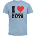 thumbnail image 1 of I Heart Tattooed Guys Light Blue Adult T-Shirt, 1 of 1
