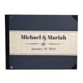 thumbnail image 1 of Darling Souvenir Blue Diamond Rays Pattern Printed Hardbound Cover Guestbook For Wedding Guest Sign In Book Registry-9 x 12 Inches, 1 of 5