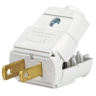 Leviton 20A-125V White Standard Polarized Easy Grip Plug