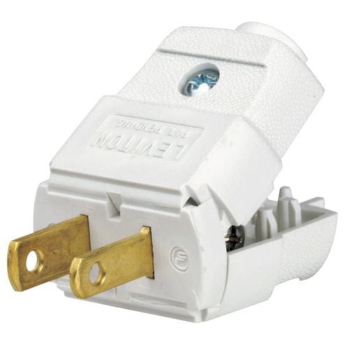 Leviton 20A-125V White Standard Polarized Easy Grip Plug