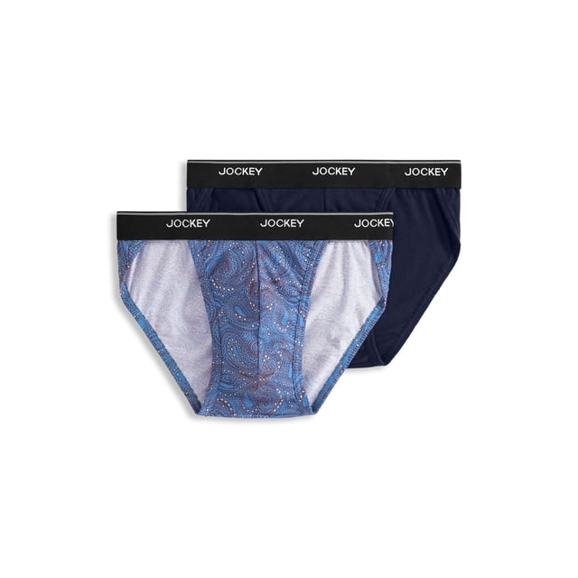 Jockey Men's 100% Cotton Elance String Bikini - 2 Pack