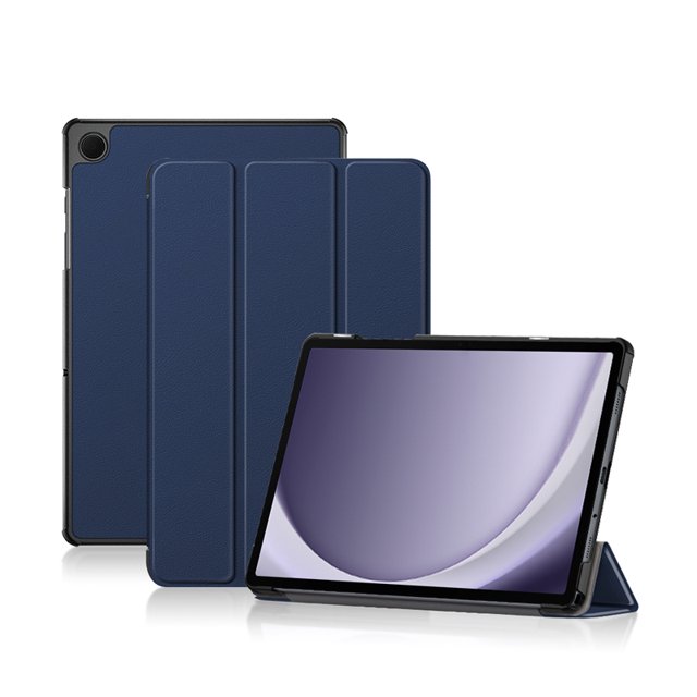 Case for Samsung Galaxy Tab A9 Plus 11-inch and Tab A9 8.7-inch in blue, featuring a magnetic flip leather design. This protective tablet shell doubles as a stand cover and offers shockproof, drop resistance, and anti-dust features. Made from durable leather, it is compatible with Samsung tablets and designed for an 11-inch application size.