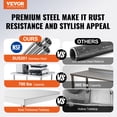 thumbnail image 2 of VEVOR Stainless Steel Work Table 24 x 30 x 38 Inch, with 4 Wheels, 3 Adjustable Height Levels, Heavy Duty Food Prep Worktable for Commercial Kitchen Restaurant, Silver, 2 of 9