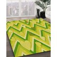 thumbnail image 3 of Ahgly Company Tapis d'Intérieur Lavable à la Machine, Carré, Transitionnel, Vert Pistache, Tapis de Zone, 6 Pieds Carré, 3 of 7