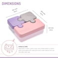 thumbnail image 3 of Melii Puzzle Bento Box Container for Kids, 3 Compartments- Pink, Purple, Grey - 1 set, 3 of 7