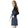thumbnail image 3 of INSPIRE CHIC Robe Salopette en Denim Classique pour Femmes à Bretelles Ajustables, Coupe Trapèze, 3 of 6