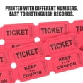 thumbnail image 1 of MesaSe 100 Pink Colored Raffle Tickets Double Roll 50/50 Carnival Fair Split The Pot One Hundred Consecutively Numbered Fundraiser Festival Event Party Door Prize Drawing Perforated Stubs, 1 of 7