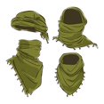thumbnail image 4 of Rothco Shemagh Foulard Tactique de Désert, Rouge/blanc, 4 of 6