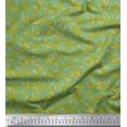 thumbnail image 1 of Soimoi Poly Georgette Fabric Artistic Leaves Print Sewing Fabric Yard 52 Inch Wide, 1 of 1