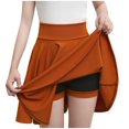 thumbnail image 1 of LNGOOR Jupe Patineuse Mini Plissée Extensible Décontractée pour Femmes avec Shorts Basique Polyvalente Taille Haute, 1 of 5
