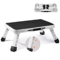thumbnail image 1 of VEVOR Step Stool 1-Step 330lbs Capacity, Folding Steel Step Ladder 3 Adjustable Height, Portable Toddler Step Stools for Adults, Non-Slip Sturdy Step Ladders for Office, RVs, Pets, Bathrooms,Bedrooms, 1 of 9