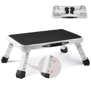 VEVOR Step Tabouret 1-Step 330lbs Capacité, pliage de l'échelle d'étape en acier 3 Hauteur réglable, Tabourets d'étape pour enfants portables pour adultes, Échelles non glissantes pour bureau, VR, Animaux, Salles de bains,Chambres