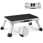 VEVOR Step Tabouret 1-Step 330lbs Capacité, pliage de l'échelle d'étape en acier 3 Hauteur réglable, Tabourets d'étape pour enfants portables pour adultes, Échelles non glissantes pour bureau, VR, Animaux, Salles de bains,Chambres