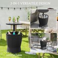 thumbnail image 4 of Outsunny Outdoor Cooler Table, 11 Gallon Patio Cooler Side Table, Black, 4 of 10